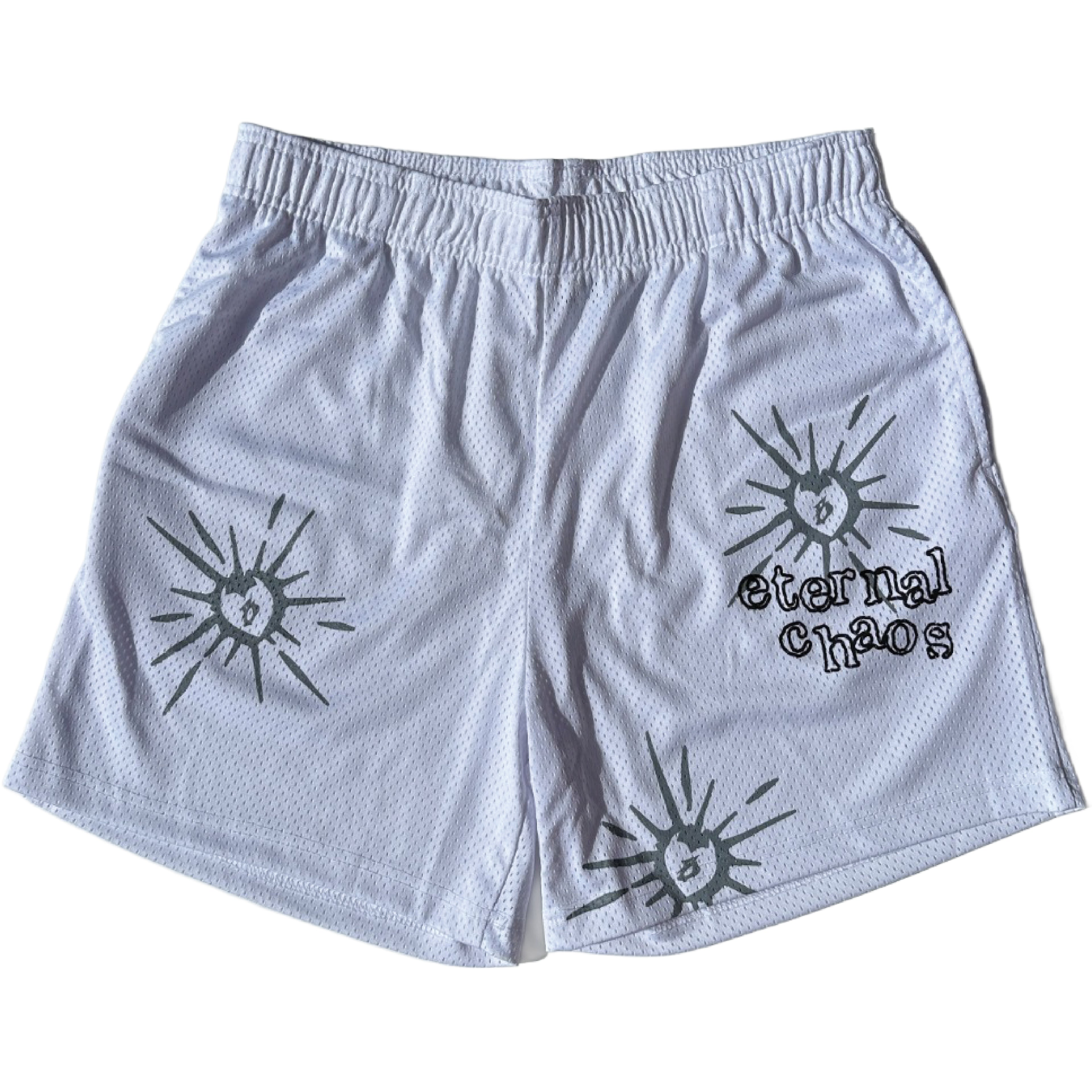 WHITE (MESH SHORTS)